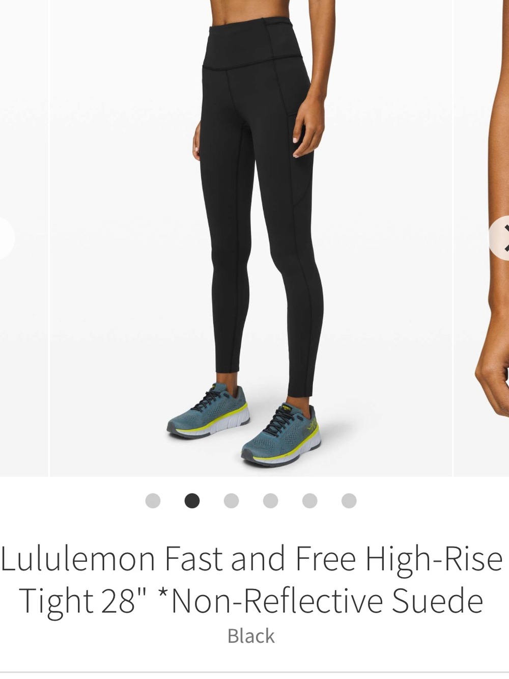 Lululemon Fast and Free High-Rise Tight 28" *Non-Reflective Suede Size 6